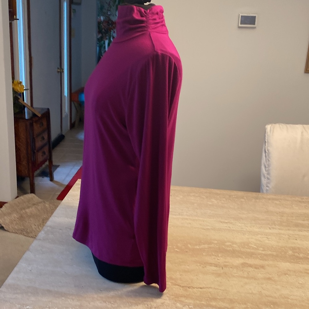 NWOT beautiful purple Style & Co. light turtleneck, see measurements in photos - Picture 2 of 9